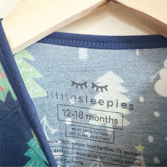 Little Sleepies Merry and Bright Christmas zippy - Picture 3 of 3